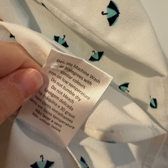 Modcloth Sugarhill Boutique Long Sleeve Umbrella Print Blouse - Picture 4 of 5